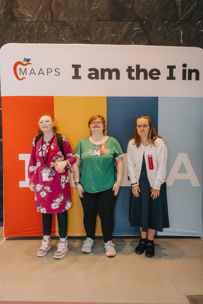 Student Ambassadors from Children's Center for Communication/Beverly School for the Deaf, including student speaker, Rebecca.